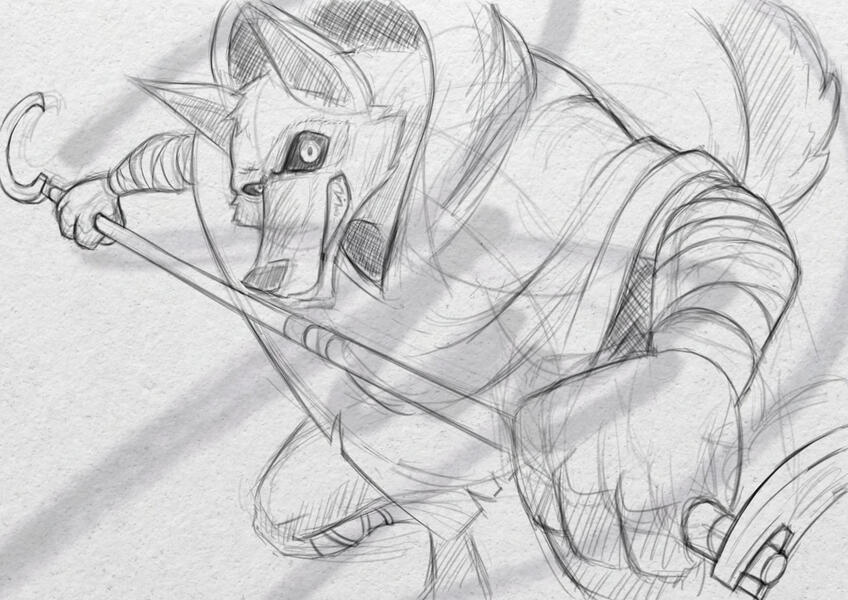 FANART sketch of Death from Puss in Boots